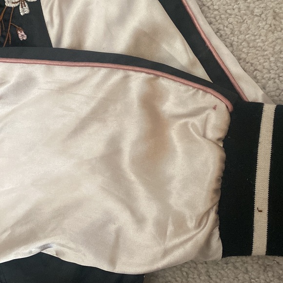 Cotton Candy LA Satin Black Japanese Blossom Jacket - Picture 6 of 9